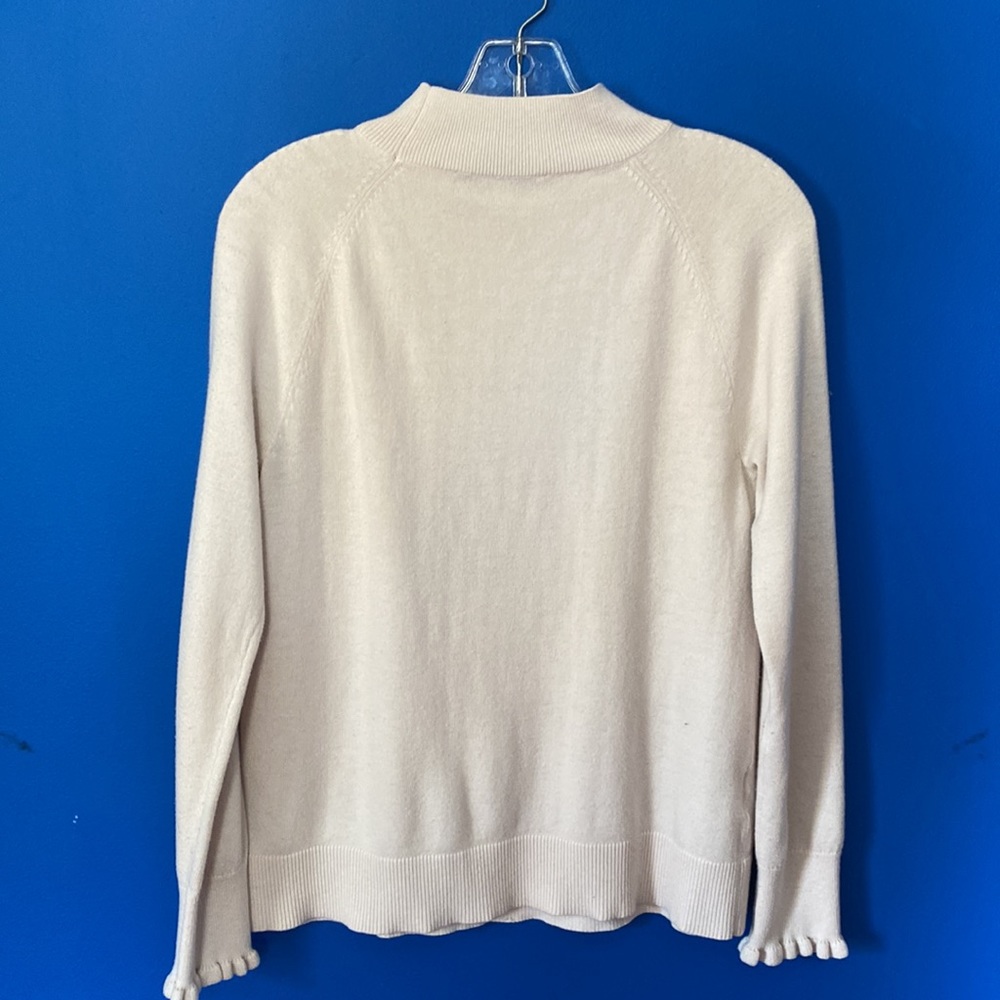 LOFT Soft Light Dusty Pink Mock Neck Sweater Sz M - Picture 5 of 11